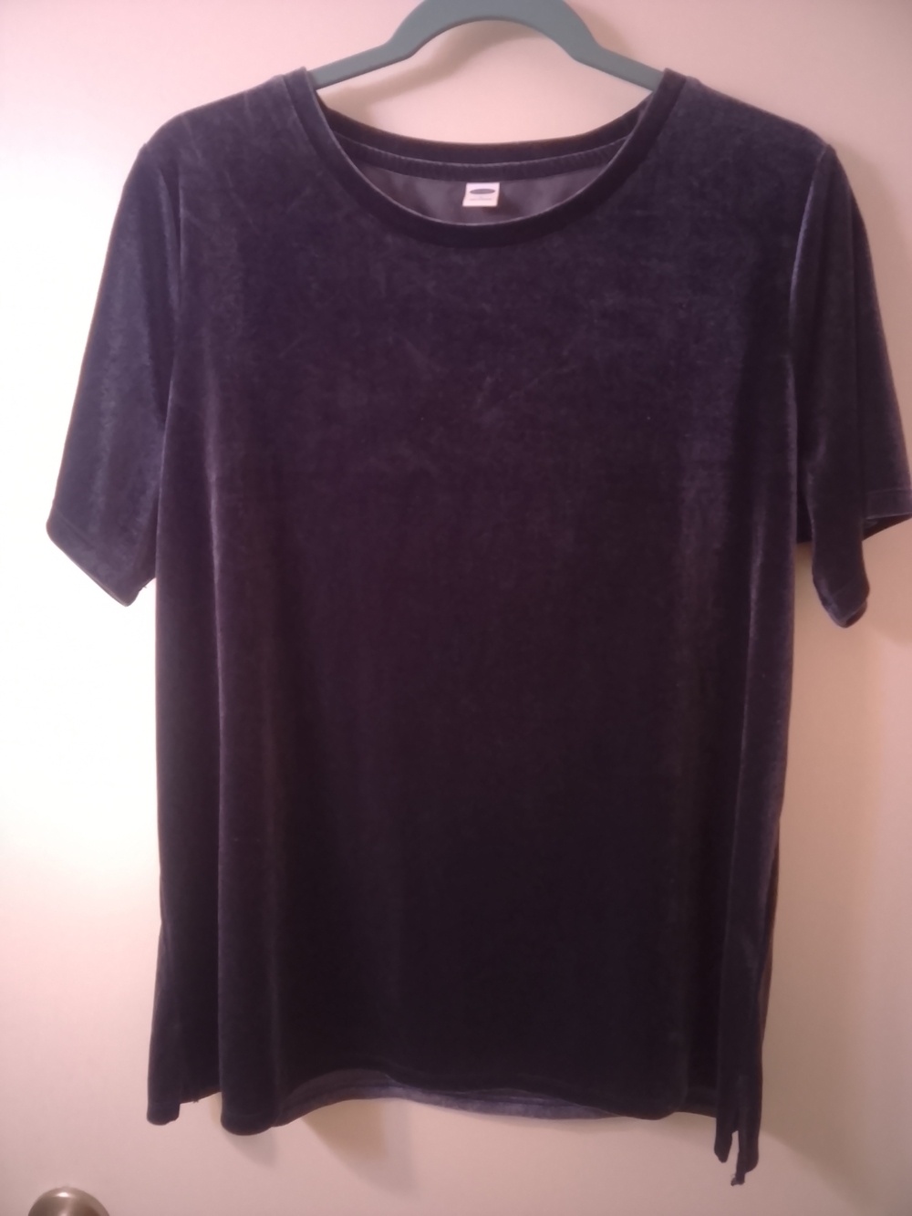 Old Navy Velvet Short-Sleeve Top - Dark Navy